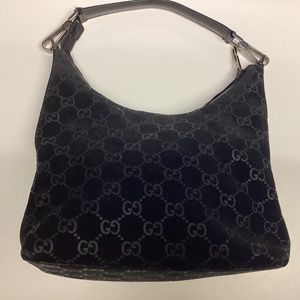 Gucci Black Suede Handbag